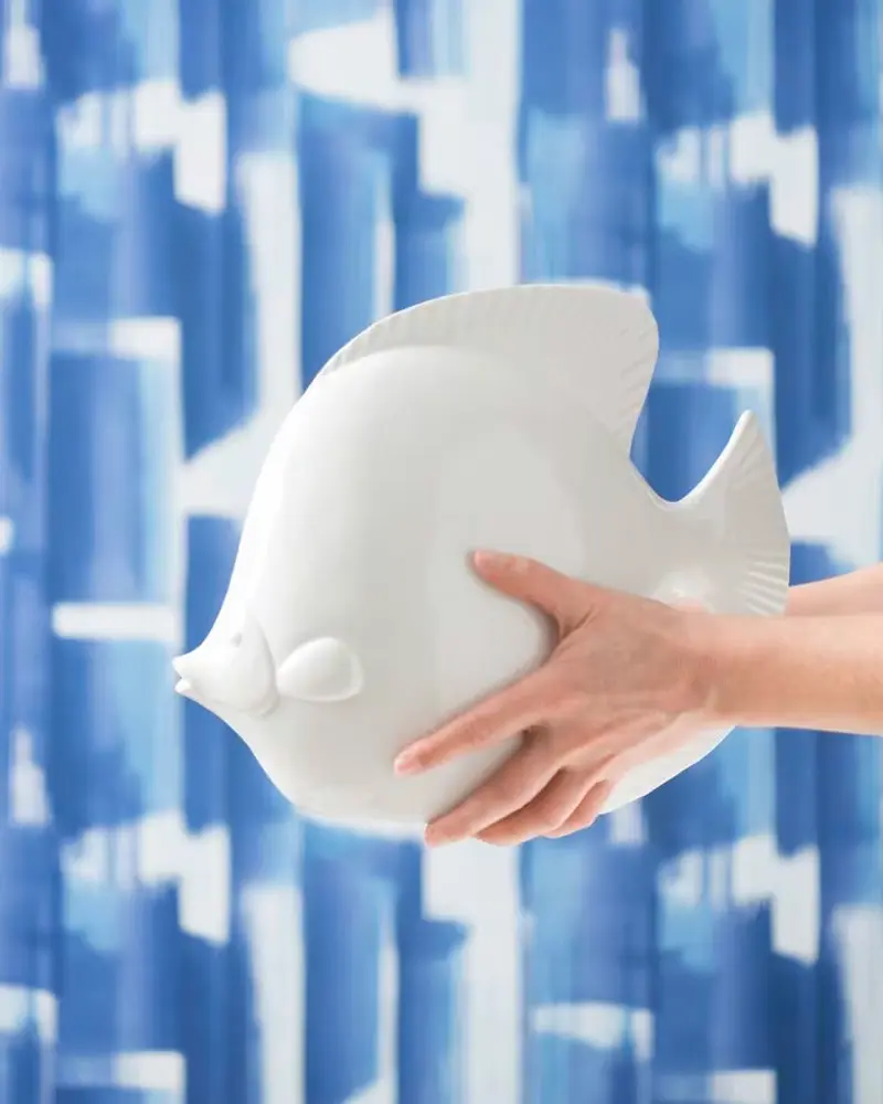 poisson ceramique blanc