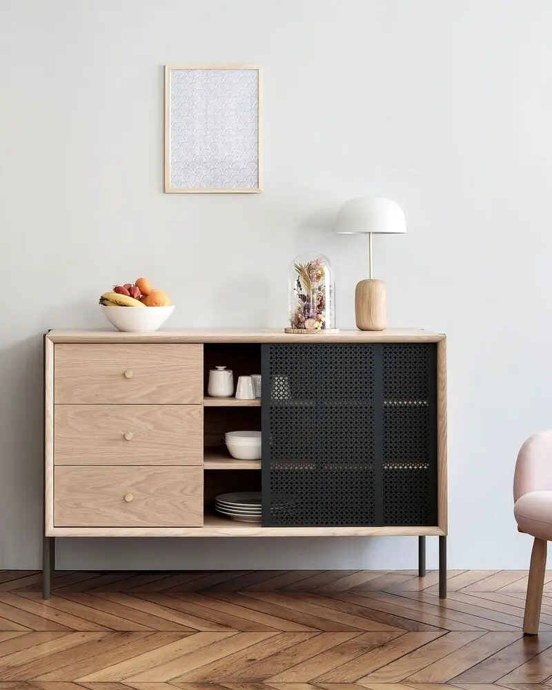buffet cannage moderne deco salle a manger