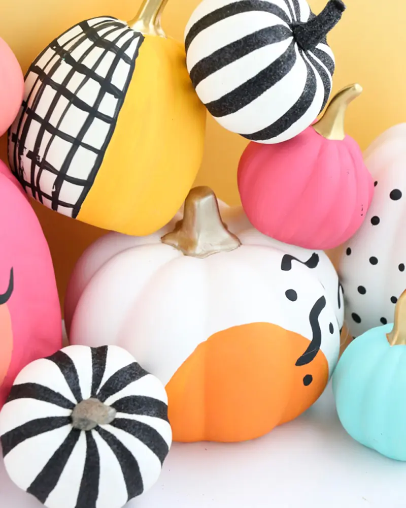 citrouille peinture diy halloween moderne