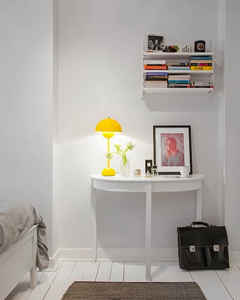 deco appartement gris blanc chambre