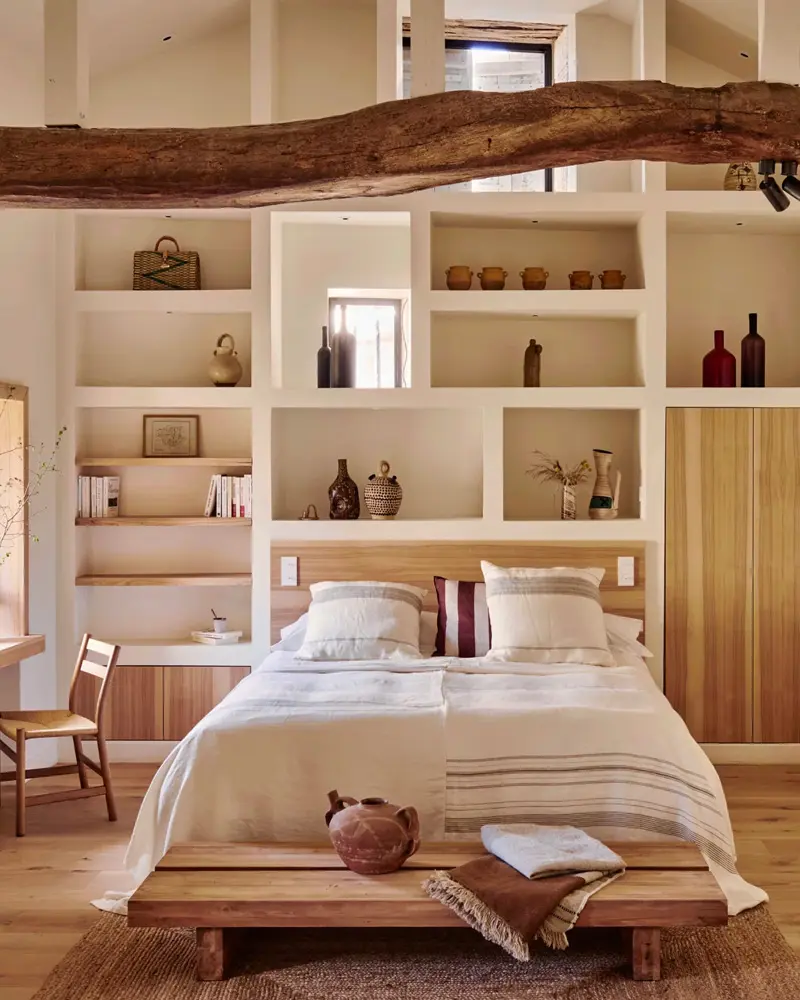 deco chambre campagne moderne bois
