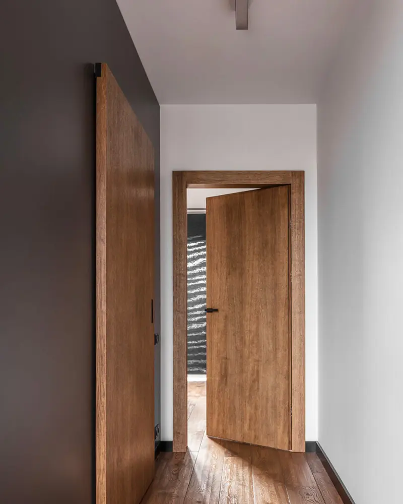 deco loft moderne noir couloir