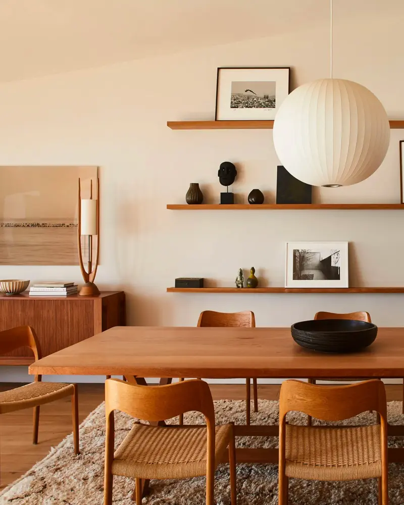 deco salle a manger zen japandi bois