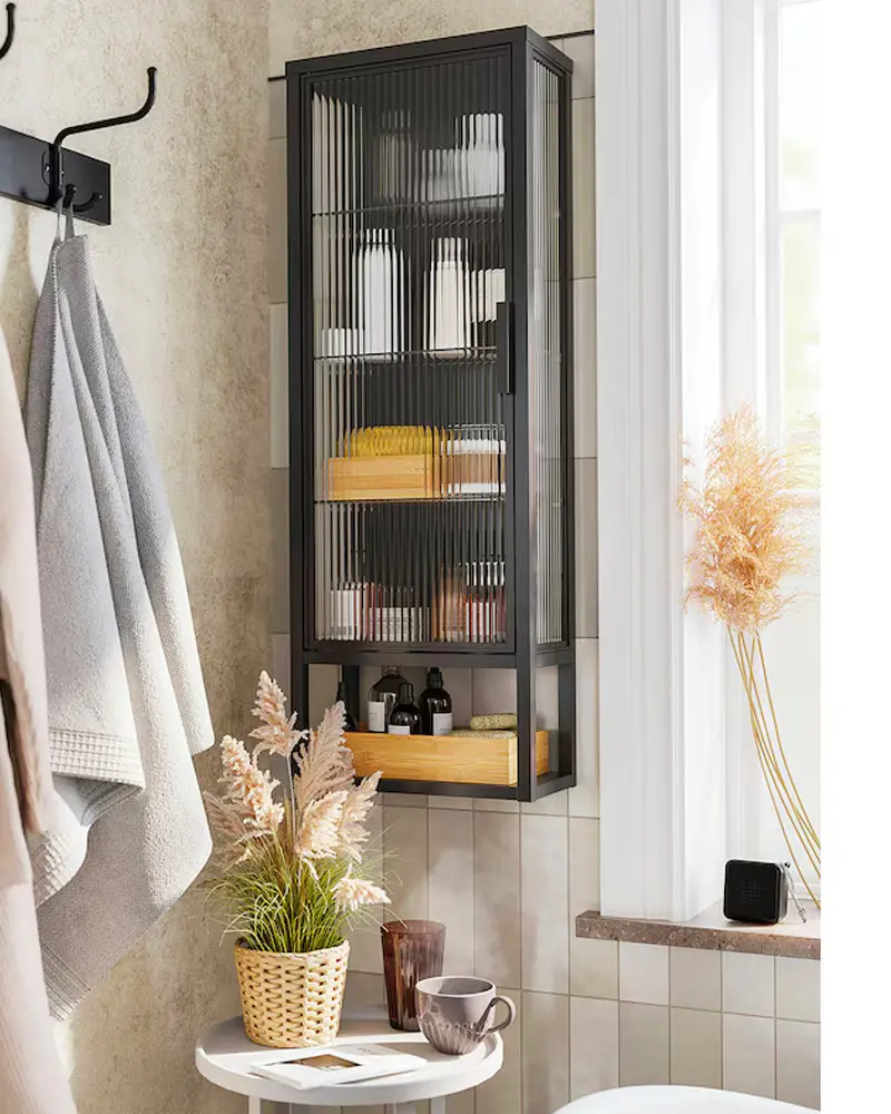 deco salle de bain verre strie