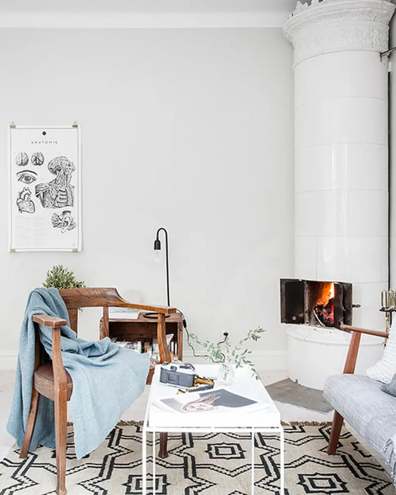 deco studio minimaliste blanc salon
