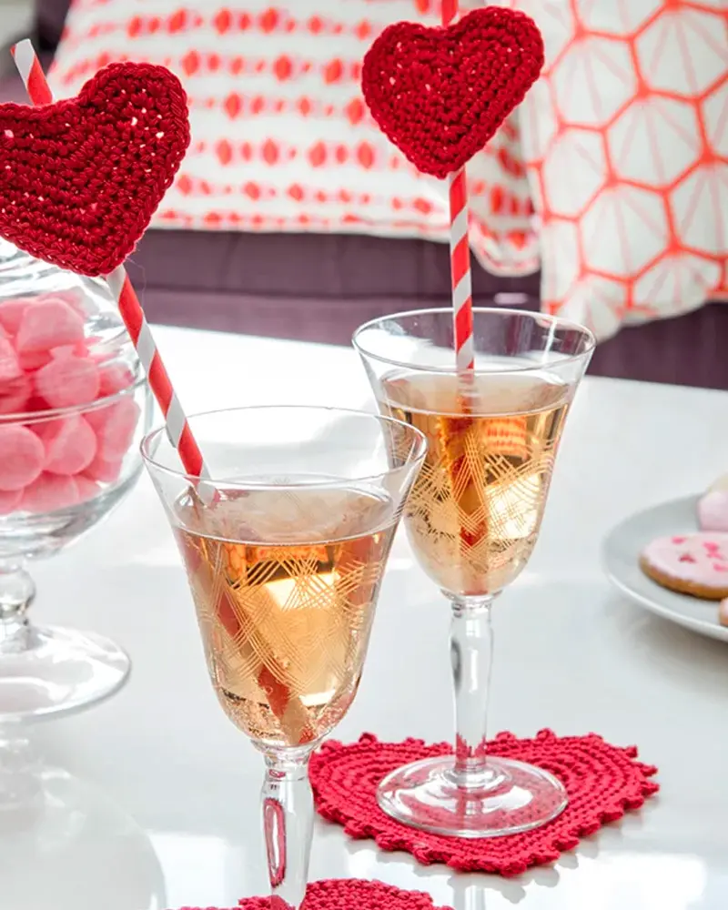 dessous de verre coeur crochet diy saint valentin