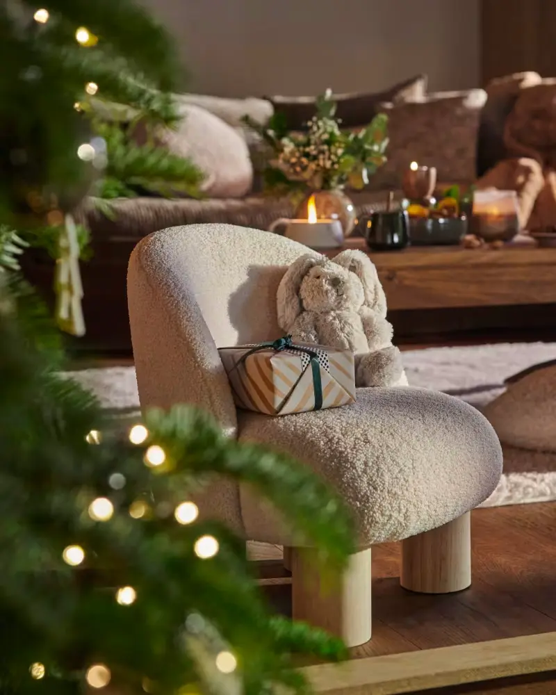 fauteuil enfant tissu bouclette