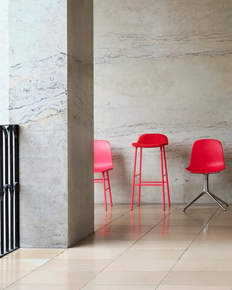 tabouret bar form rouge