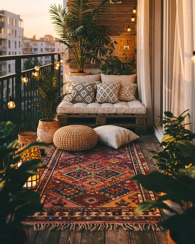 tapis deco balcon automne