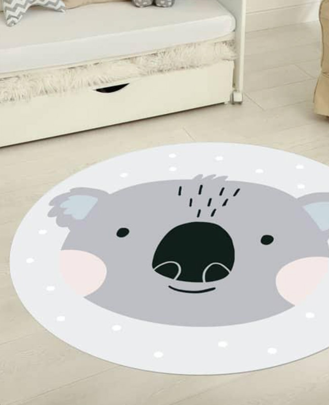 tapis vinyle rond koala
