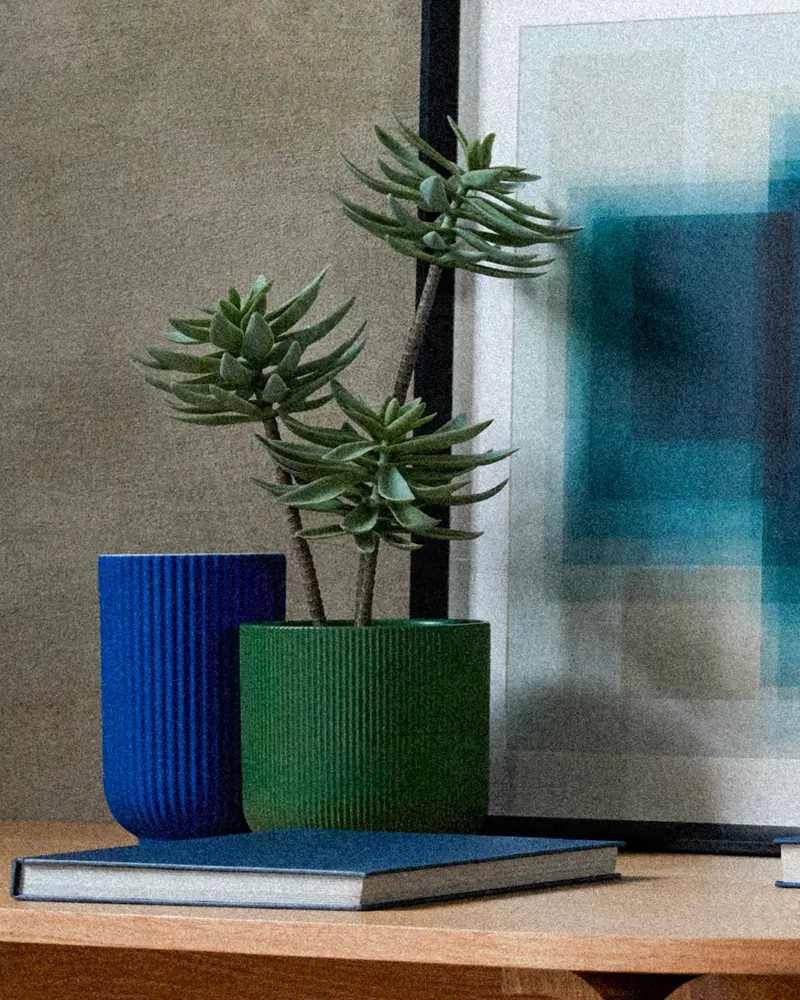 vase bleu