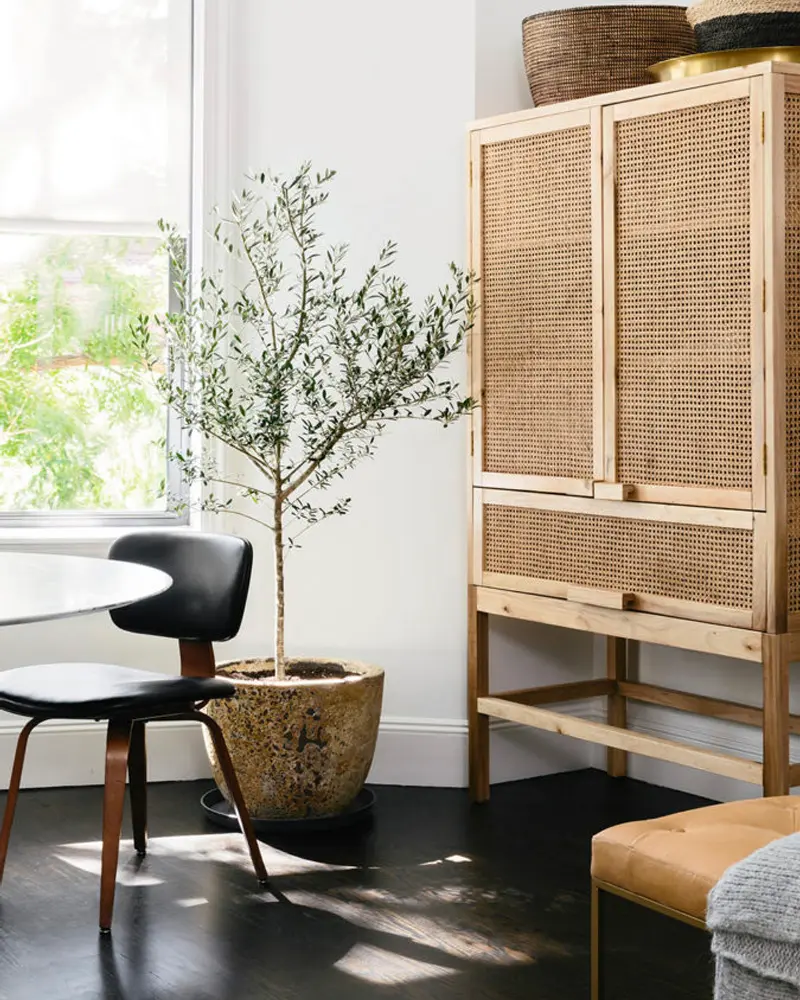 armoire cannage deco salle a manger