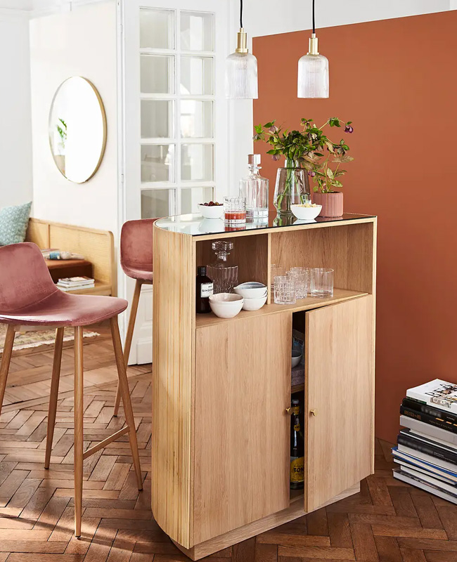 bar bois moderne soldes