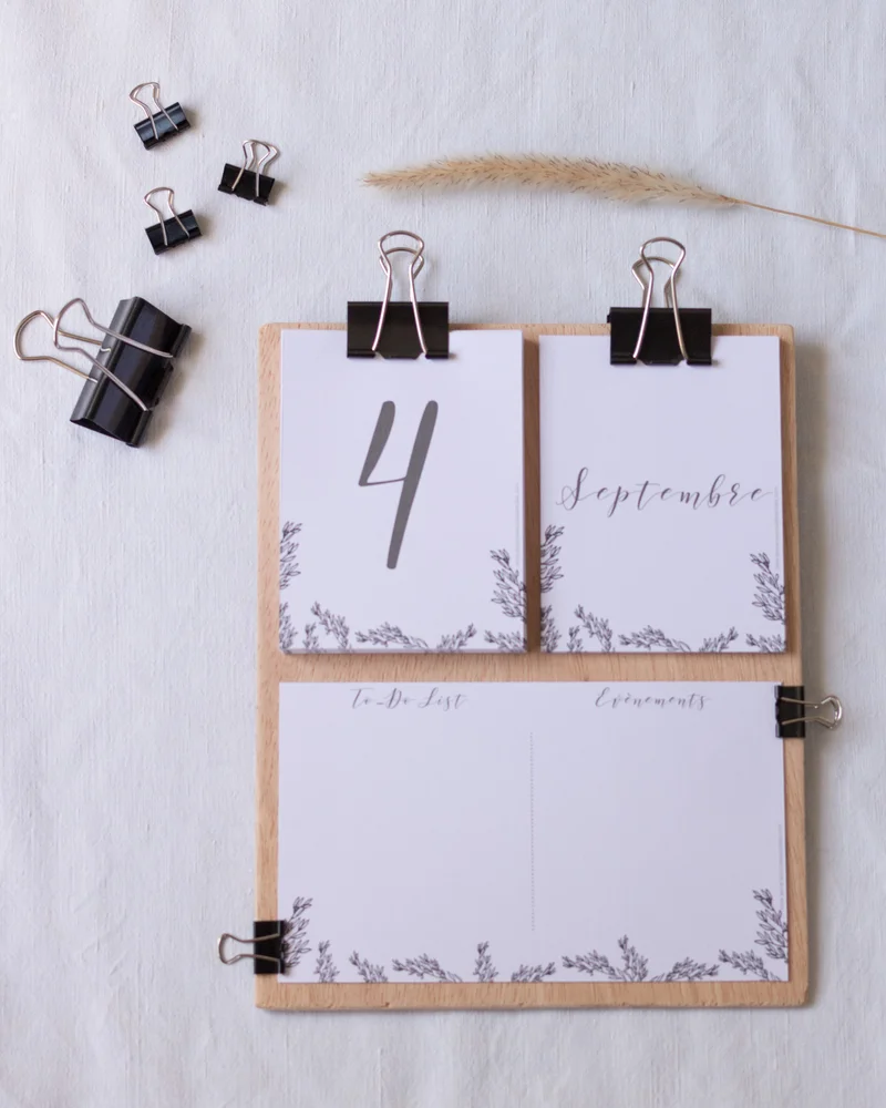 calendrier perpetuel papier a imprimer diy
