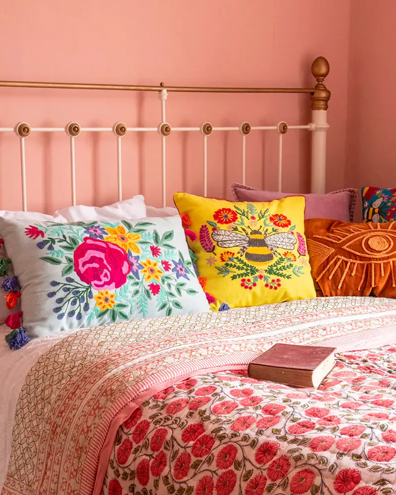 chambre boheme deco motif floral