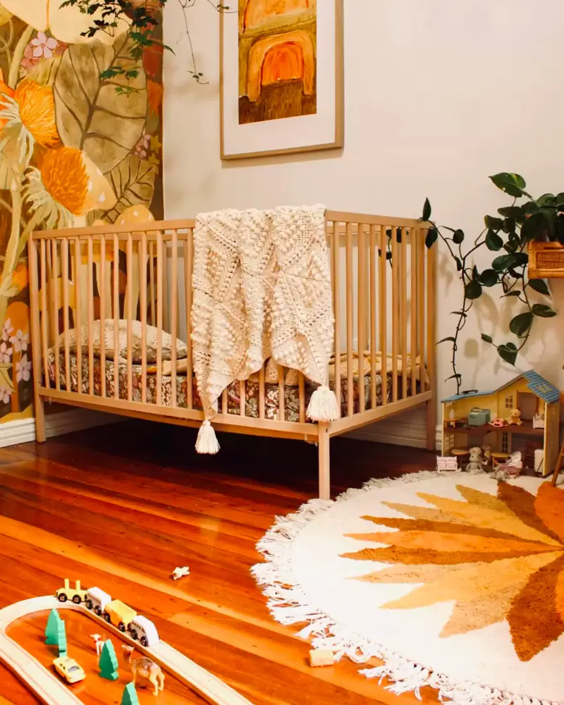 deco chambre bebe boheme vintage orange