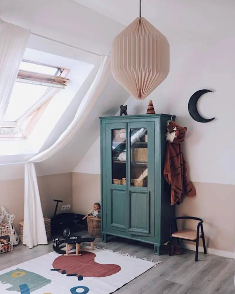 deco chambre bebe rose vert