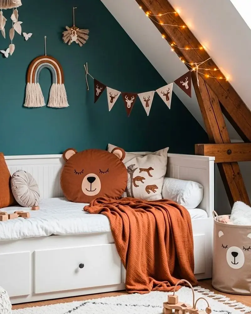deco chambre enfant foret coloree