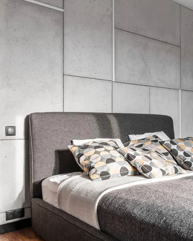 deco loft moderne noir chambre