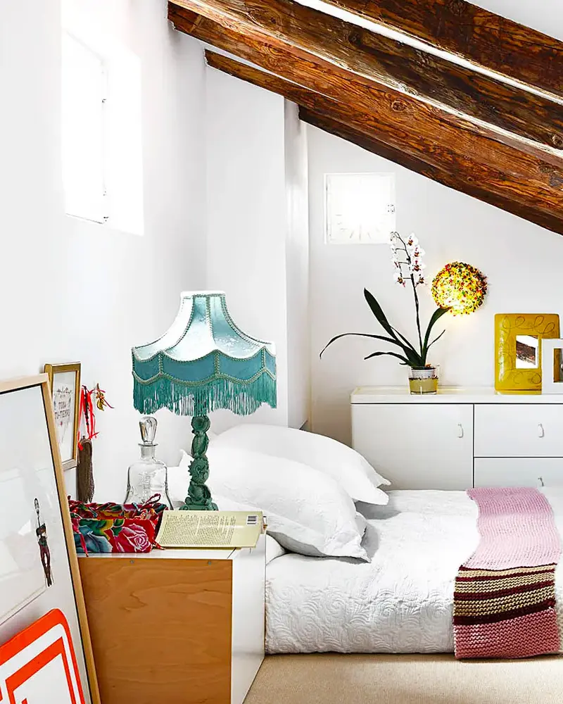 deco maison boheme rouge chambre