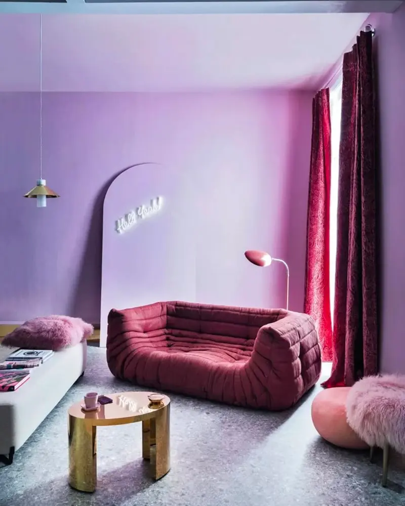 deco salon rose violet
