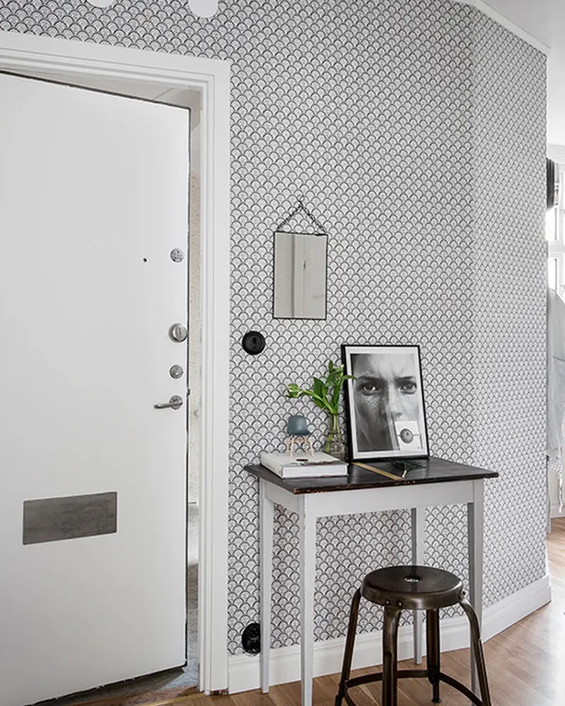 deco studio minimaliste blanc entree