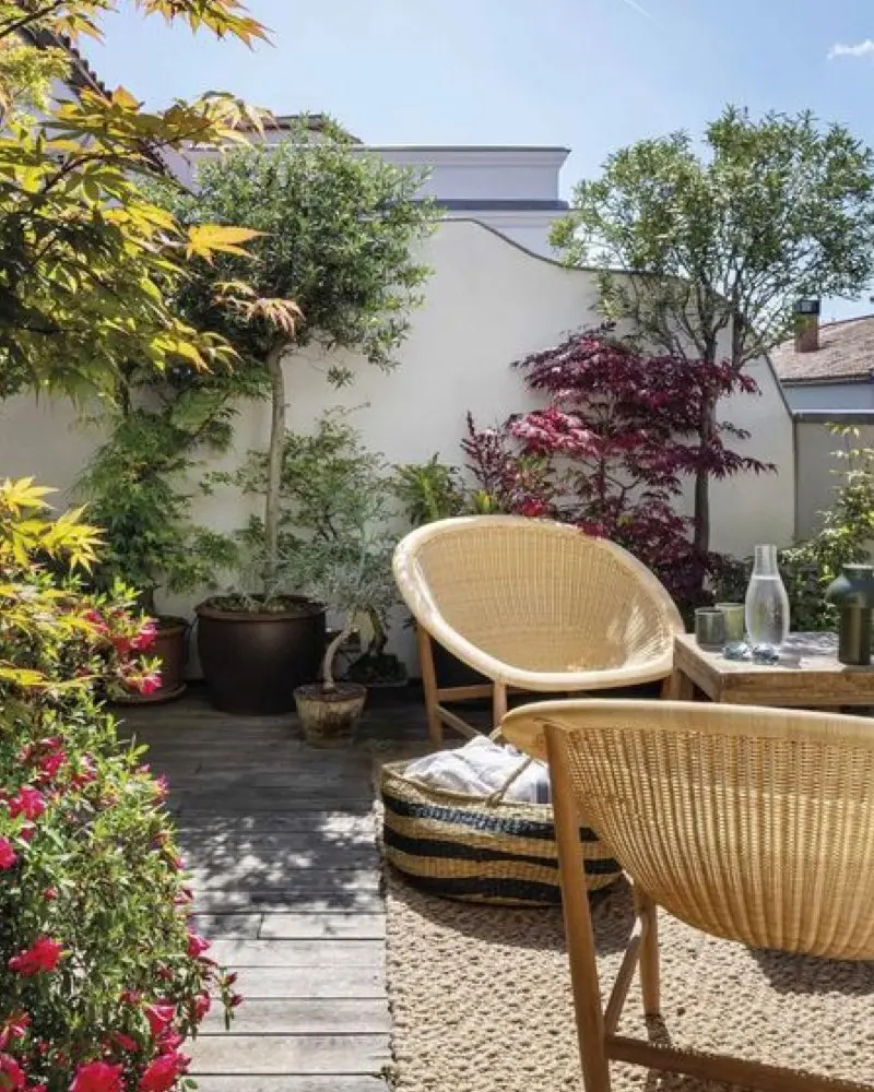 deco terrasse scandinave rotin