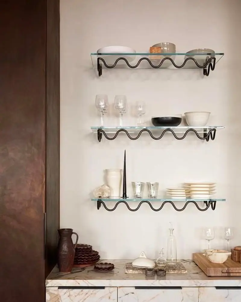 etagere murale ondulee deco cuisine