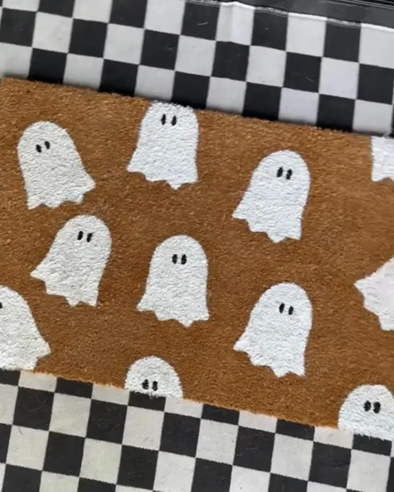 paillasson diy deco porte halloween