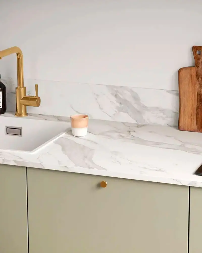 plan de travail marbre deco cuisine