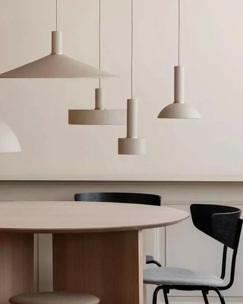 suspension minimaliste metal beige