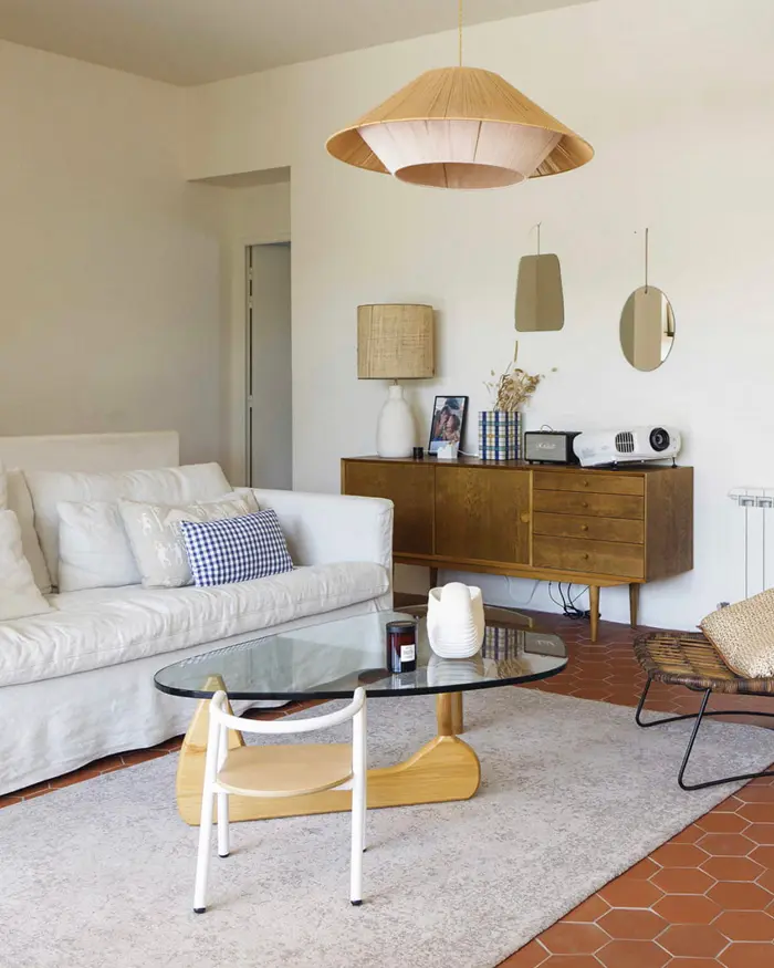 table basse noguchi deco salon blanc