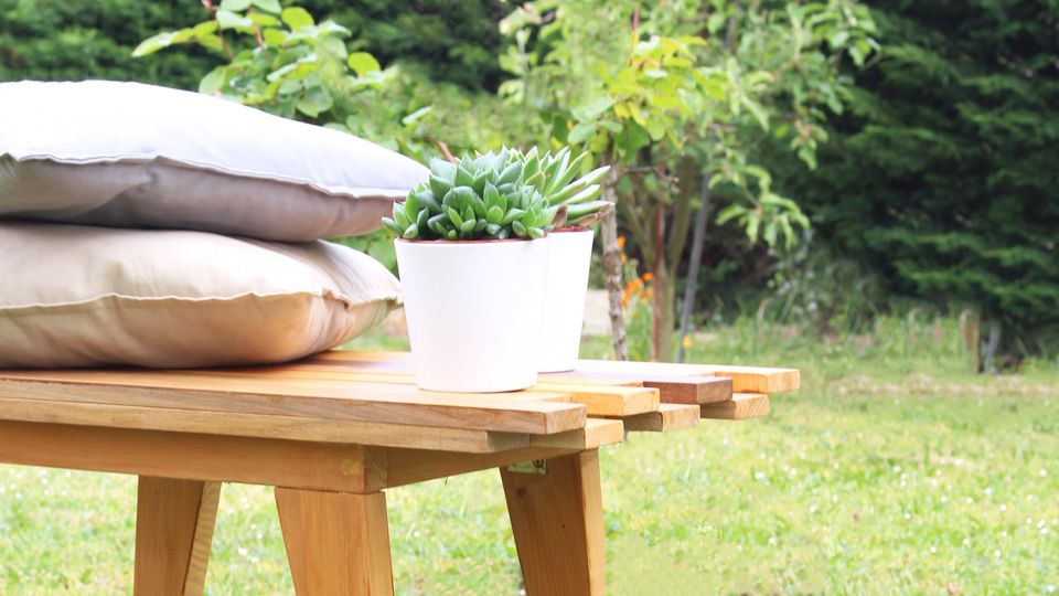 banc jardin palette diy