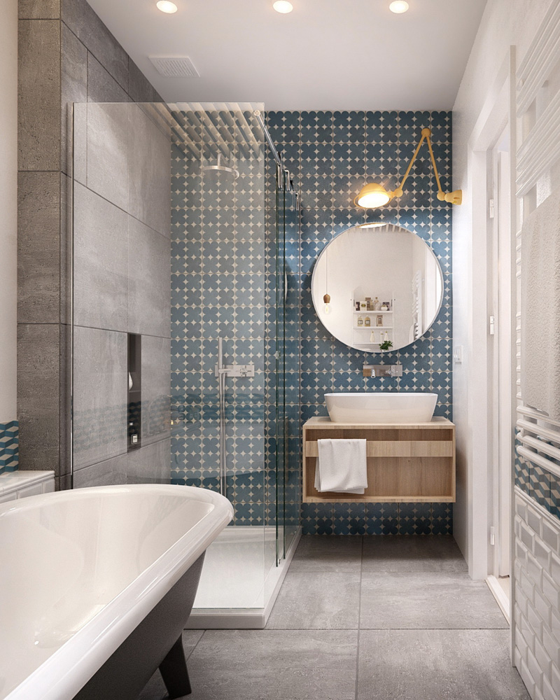 deco carreaux ciment salle de bain mur
