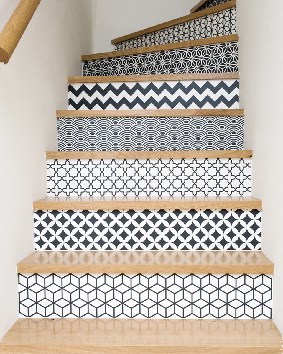 carreaux de ciment diy escalier