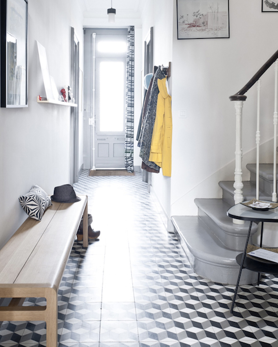 carreaux de ciment deco couloir