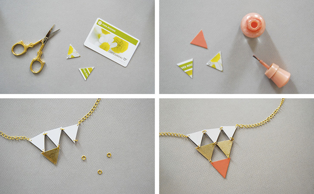 collier géométrique diy