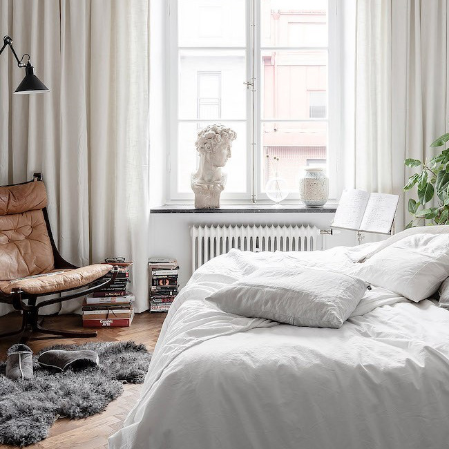 deco cuir chambre fauteuil vintage