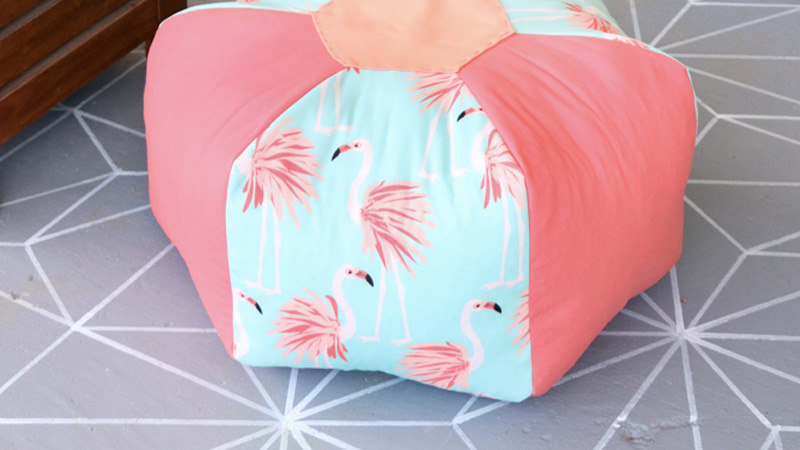 diy pouf jardin