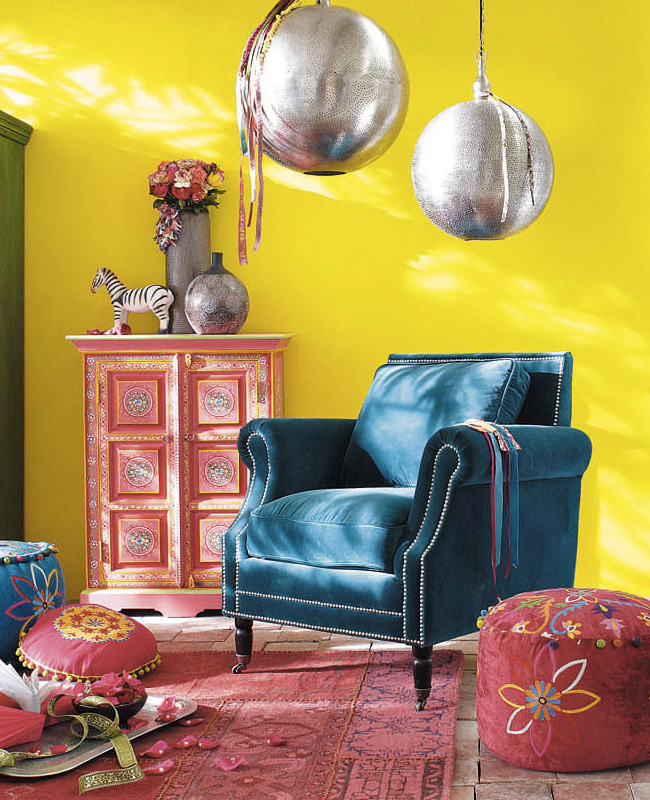 fauteuil deco bleu canard