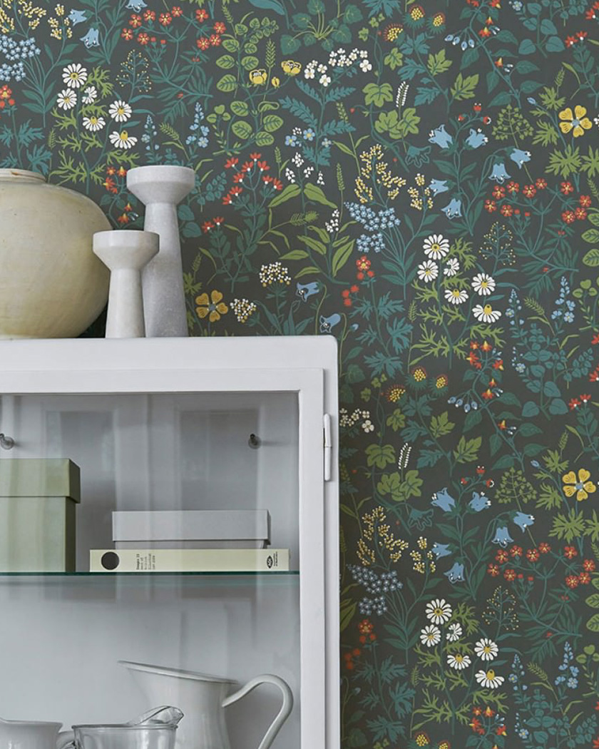 papier peint chambre fleur champêtre