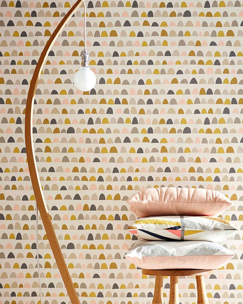 papier peint chambre enfant montagnes colorées
