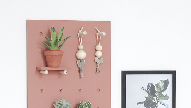 pegboard terracotta bois diy